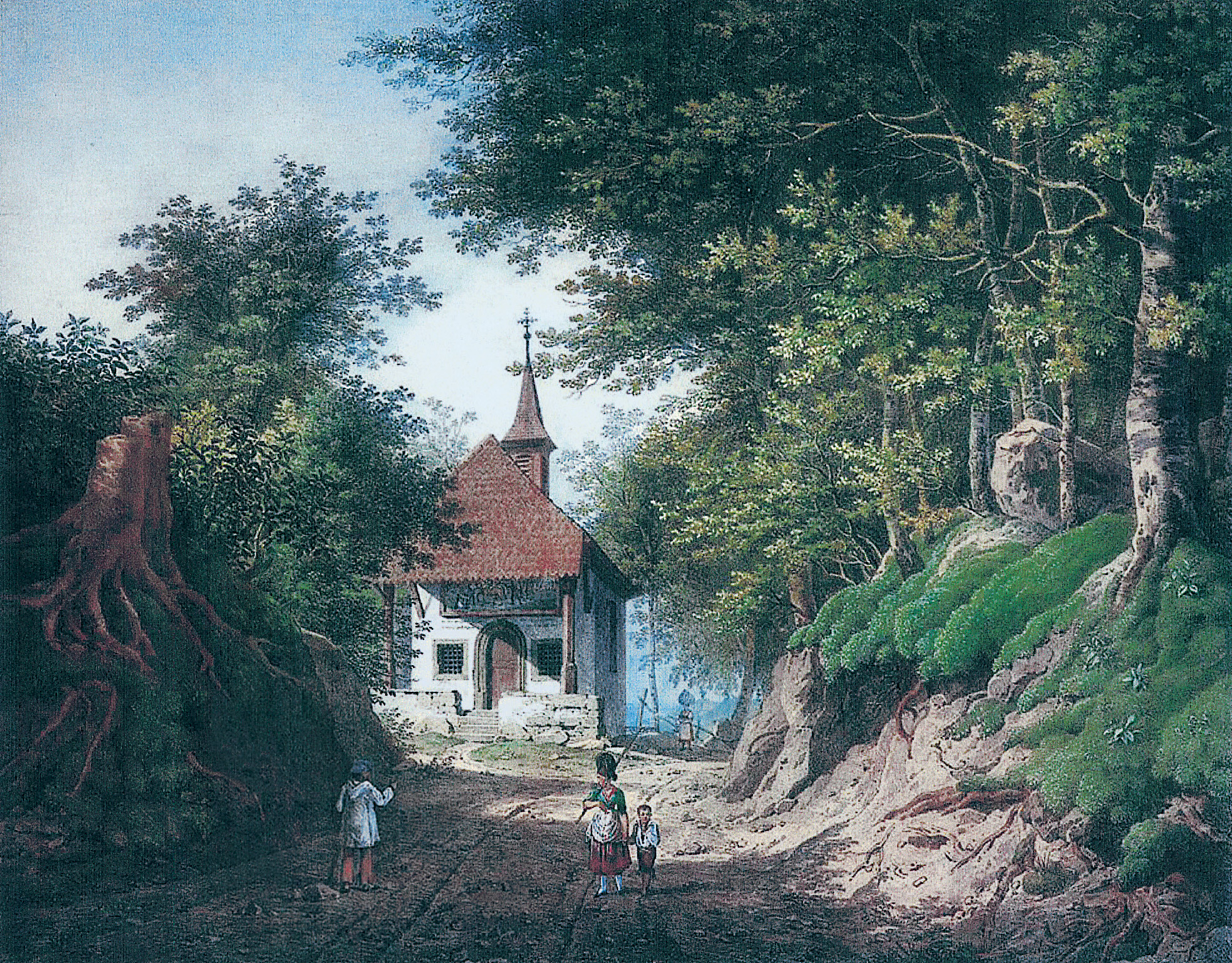 Ein historisches Gemälde der Hohlen Gasse